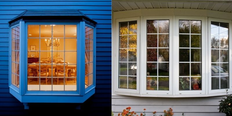 bay window compared to bow window